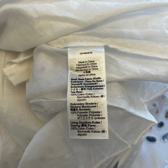 NWT Madewell Embroidered Tank Midi Dress in Poplin White Size 14 - Picture 7 of 8